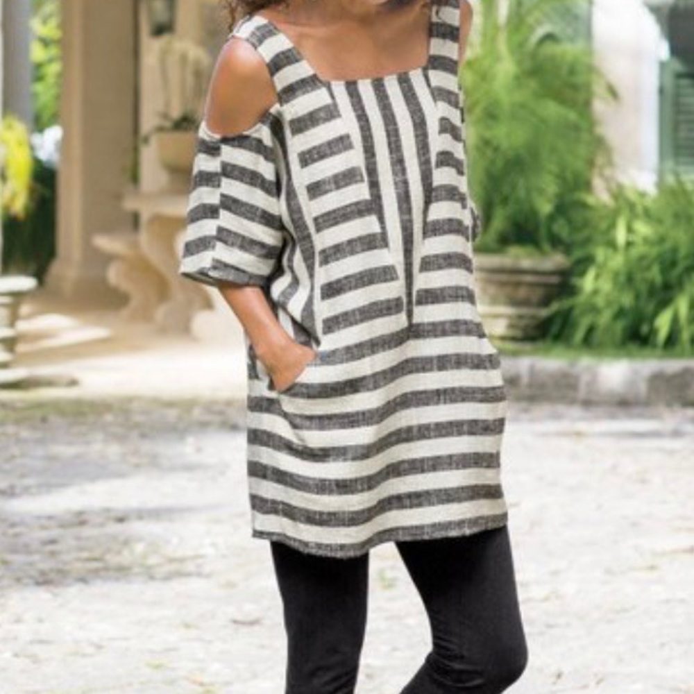Soft Surroundings Cold-Shoulder Tunic Top